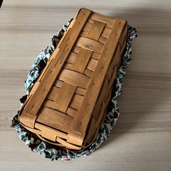 Longaberger 1994 Bread Basket W/ Liner, Protector, Bread Divider & Apron NEW - Picture 5 of 7